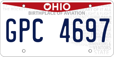 OH license plate GPC4697