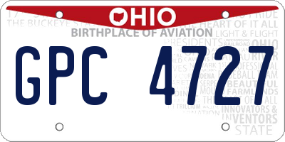 OH license plate GPC4727