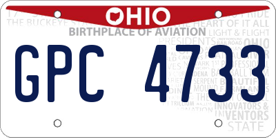 OH license plate GPC4733