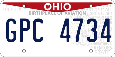 OH license plate GPC4734
