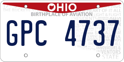 OH license plate GPC4737