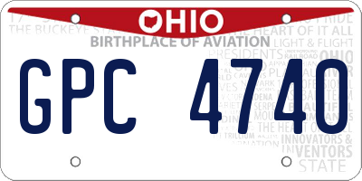 OH license plate GPC4740