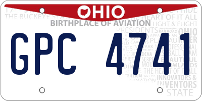 OH license plate GPC4741