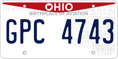 OH license plate GPC4743