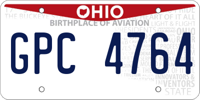 OH license plate GPC4764