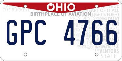 OH license plate GPC4766