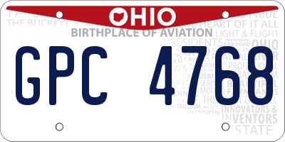 OH license plate GPC4768