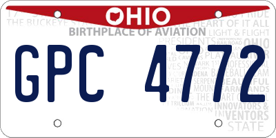 OH license plate GPC4772