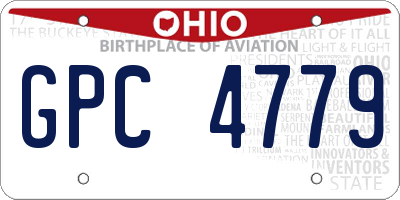 OH license plate GPC4779