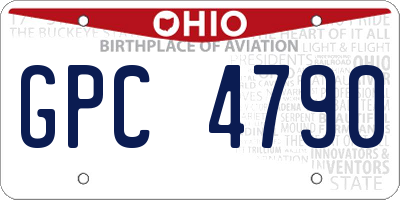 OH license plate GPC4790