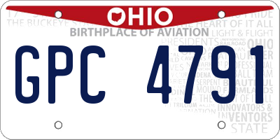 OH license plate GPC4791