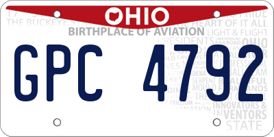 OH license plate GPC4792