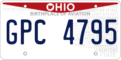 OH license plate GPC4795