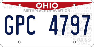 OH license plate GPC4797