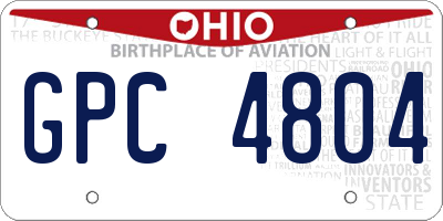 OH license plate GPC4804
