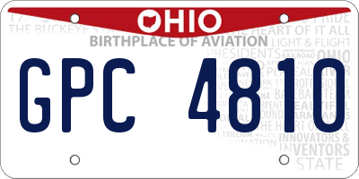 OH license plate GPC4810