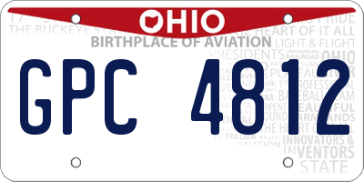 OH license plate GPC4812