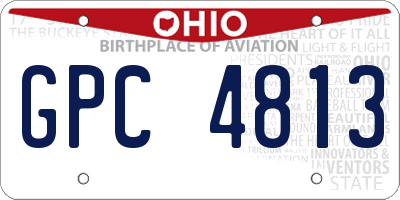 OH license plate GPC4813