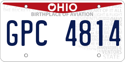 OH license plate GPC4814