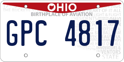 OH license plate GPC4817