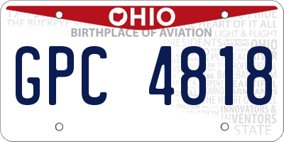 OH license plate GPC4818
