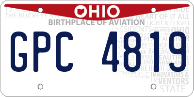 OH license plate GPC4819