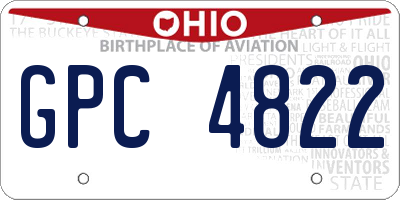 OH license plate GPC4822