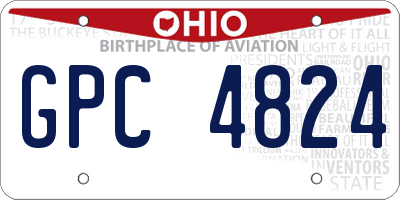 OH license plate GPC4824