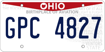 OH license plate GPC4827