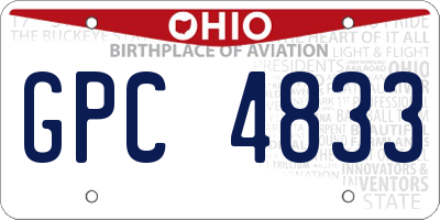 OH license plate GPC4833