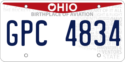 OH license plate GPC4834