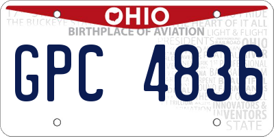 OH license plate GPC4836