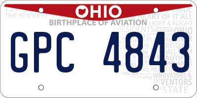 OH license plate GPC4843