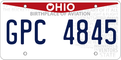 OH license plate GPC4845