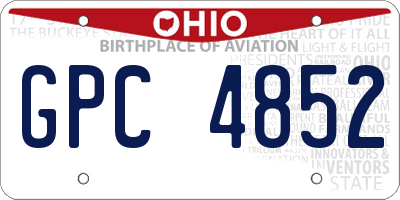 OH license plate GPC4852