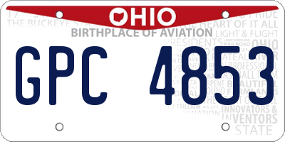 OH license plate GPC4853