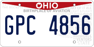 OH license plate GPC4856