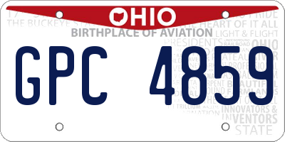 OH license plate GPC4859