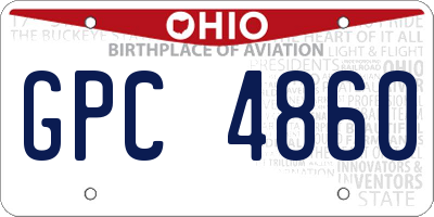 OH license plate GPC4860