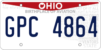 OH license plate GPC4864