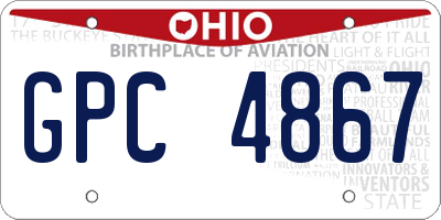 OH license plate GPC4867