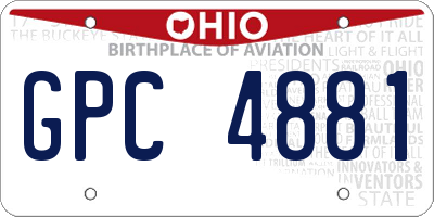 OH license plate GPC4881