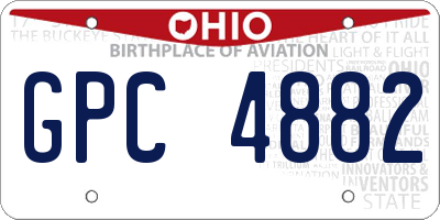 OH license plate GPC4882