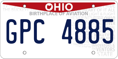 OH license plate GPC4885