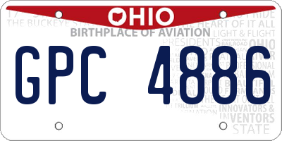 OH license plate GPC4886