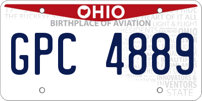 OH license plate GPC4889