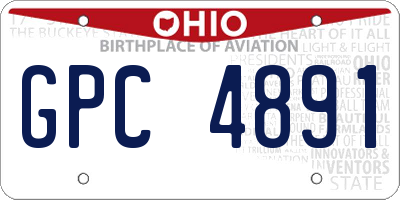 OH license plate GPC4891