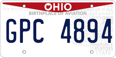 OH license plate GPC4894