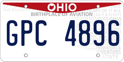 OH license plate GPC4896