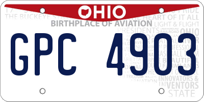 OH license plate GPC4903